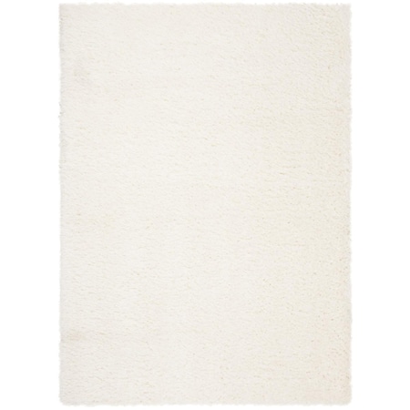 Safavieh 5 Ft. 3 In. X 7 Ft. 6 In. Contemporary Flokati Shag 900 Power Loomed Area Rug, Ivory FLK950B-5